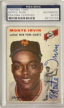 Monte Irvin Autographed 1954 Topps Card #3 (Psa)