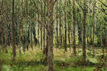 Henri Jacques Masson Signed Oil Painting Forest Landscape Grove September