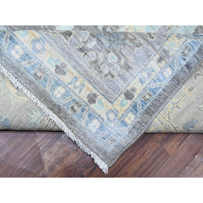 10'X13'6" Kendall Charcoal Gray Peshawar Mahal Design Hand Knotted Rug