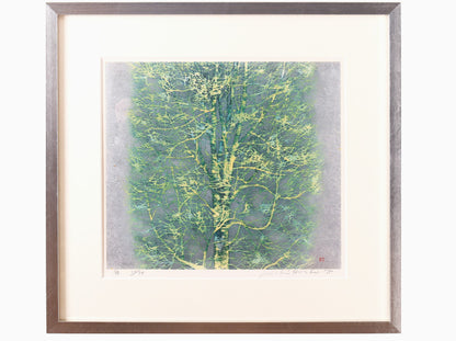 Woodblock Print Joichi Hoshi Silver Signed ED99