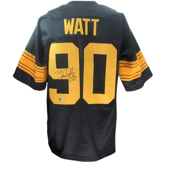 T.J. Watt Signed/Autographed Black Custom Jersey