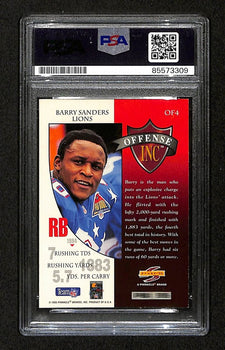 Barry Sanders Hof Signed/Auto On Card 1995 Score Card #Of4 Psa/Dna 198768