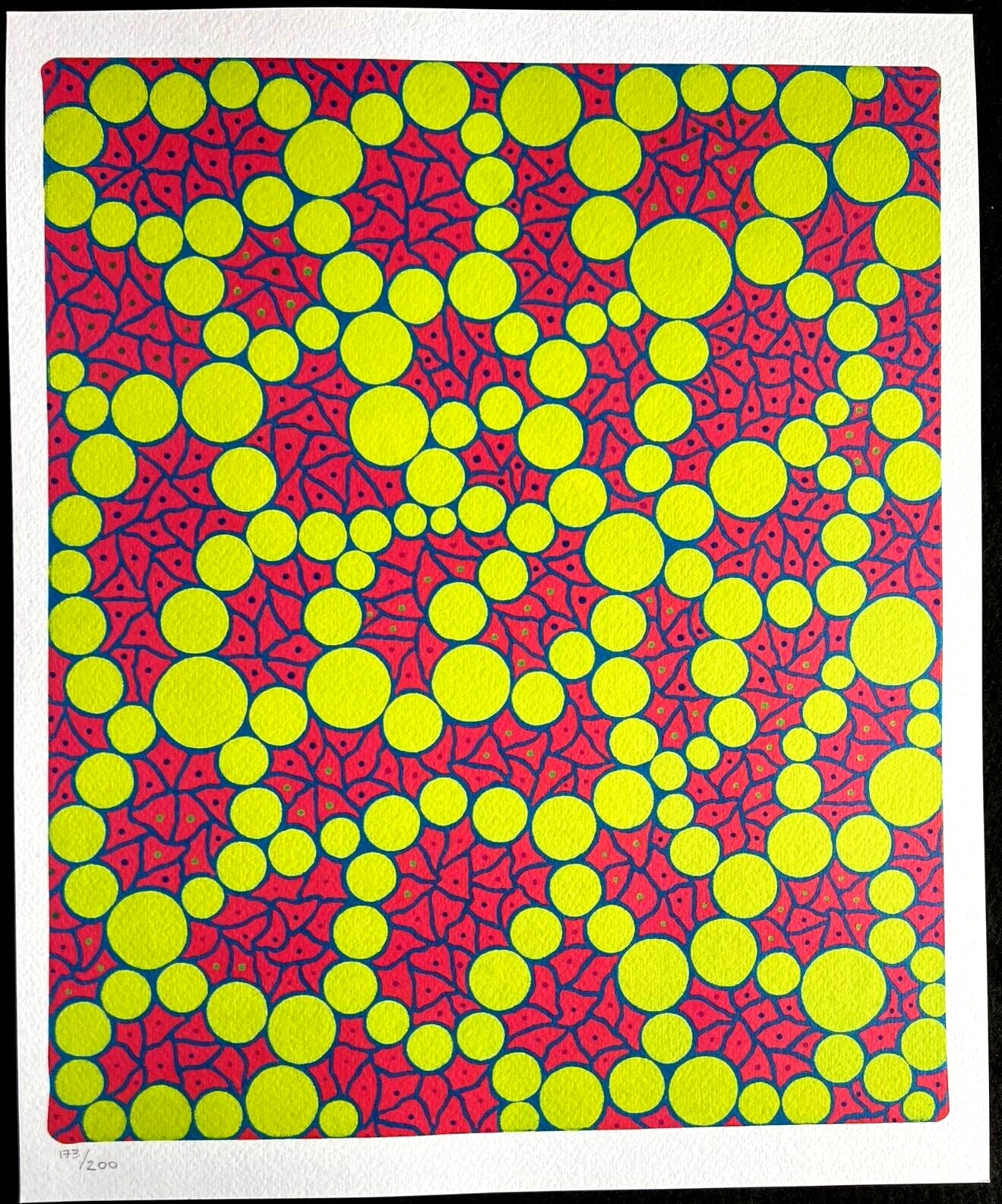Yayoi Kusama Lithograph Mori Museum Coa Hand Numbered Crayon