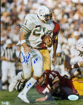 Jim Kiick Autographed 8X10 Football Photo (Jsa)