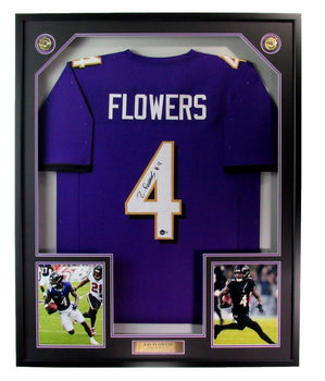 Zay Flowers Signed/Auto Purple Football Jersey