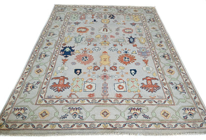Handmade Kazak Pakistan Rug 5X7 Ft Gray Floral