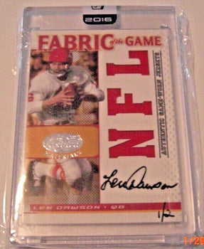 Len Dawson 2016 Panini Honors Game  Triple Jersey