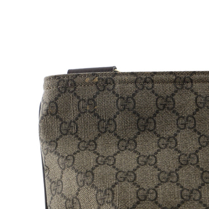 Gucci Zip Top Messenger Bag Gg Coated Canvas Large