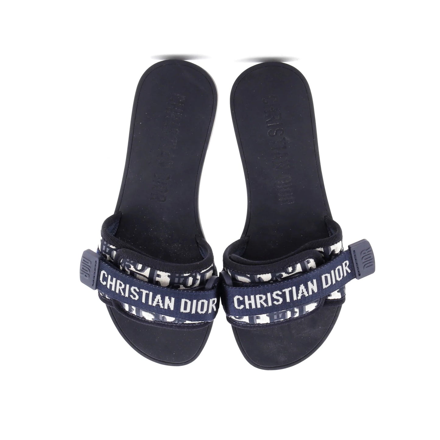 Christian Dior Women'S Dio(R)Evolution Slide Sandals Oblique Fabric