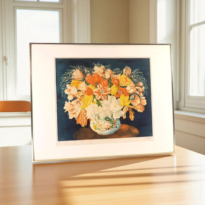 Mois Kisling Large Bouquet Of Tulips 1952 Lithograph Signed Jean Kisling Ed50