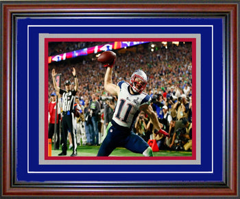 Julian Edelman Unsigned Framed Celebrating 8X10 Photo