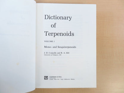 Connolly/Hill Dictionary Of Terpenoids Complete Set Of 3 Volumes