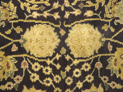 Hand-Knotted Agra Jaipur Floral Oriental Runner