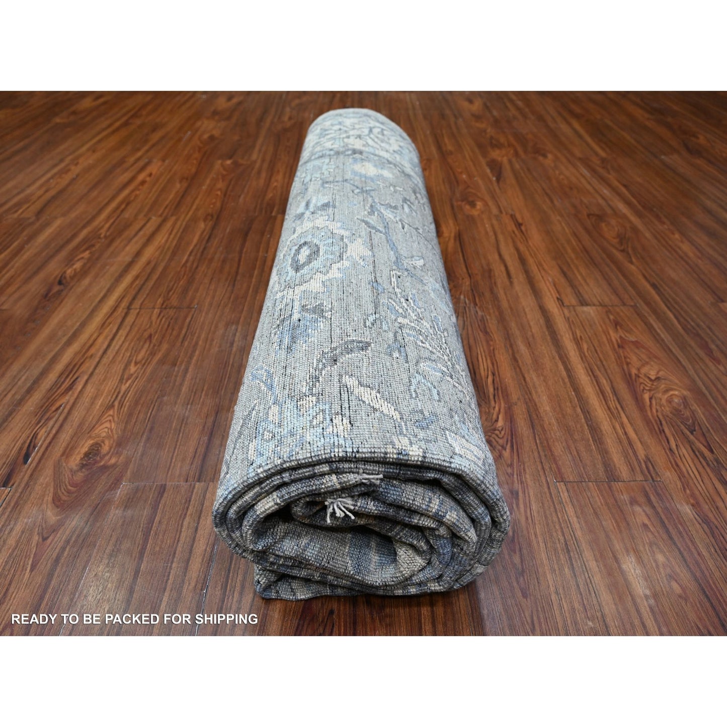 Rug 8'3"x10' Repose Gray Hand Knotted Peshawar Sickle Leaf Design Wool