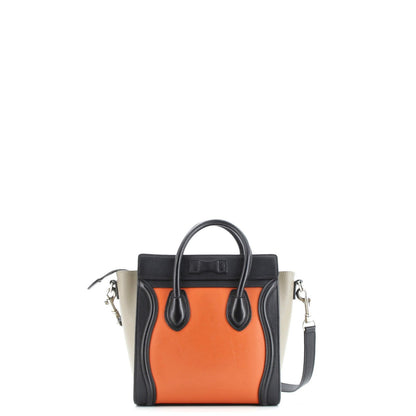 Celine Tricolor Luggage Bag Leather Nano