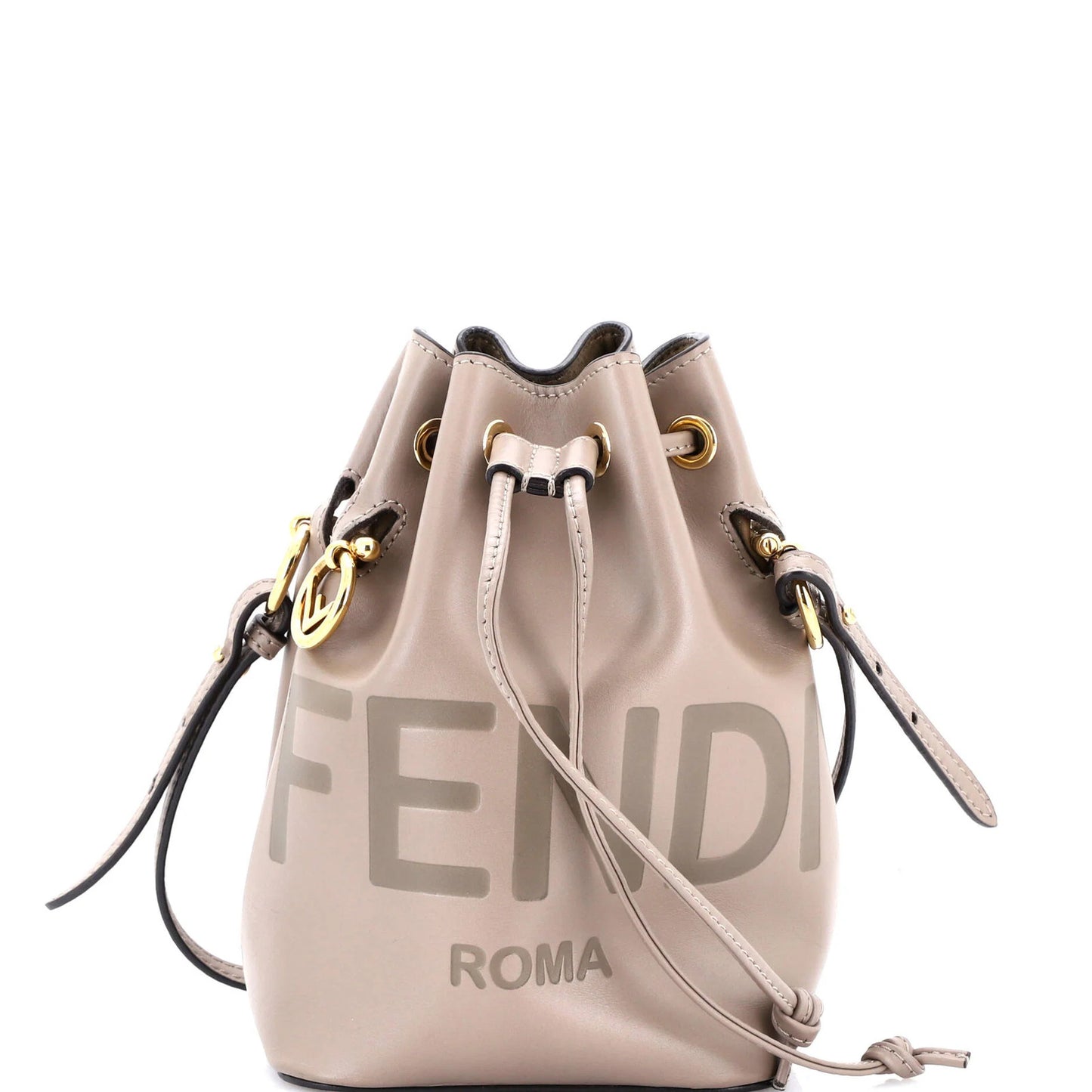 Fendi Logo Mon Tresor Bucket Bag Leather Mini
