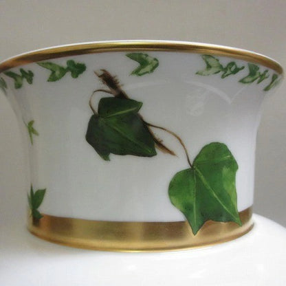 Collectible Raynaud Limoges Verdure Vase Ivy Pattern Porcelain with Gold Trim