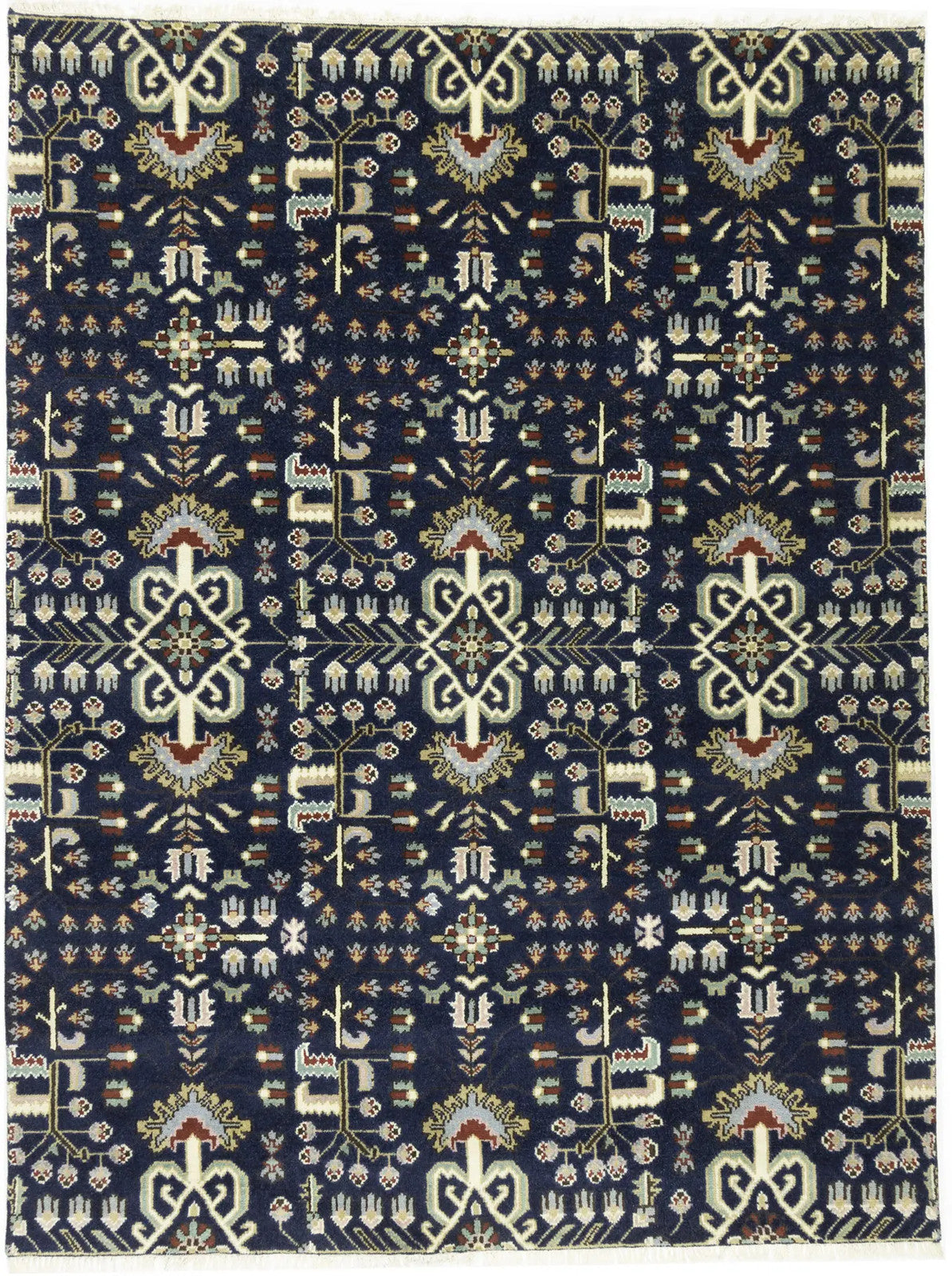 Handmade Oriental Rug Tribal Allover Floral Design Carpet Living Room 8X10 ft