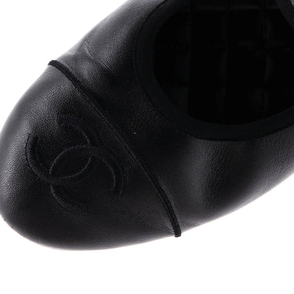 Chanel Women'S Cc Mary Jane Flats Embroidered Leather