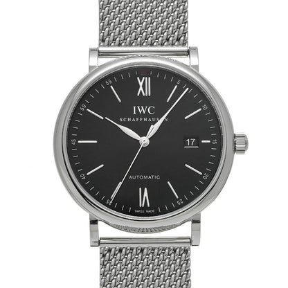 Iwc Portofino Automatic Iw356506 Black Men'S Used Watch #61130
