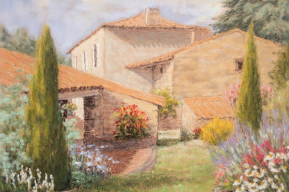 Nicole Clment Original Pastel "Jardin Ensoleill" (Sunny Garden) Signed 1999