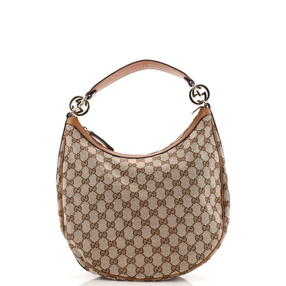 Gucci Twins Hobo Gg Canvas Medium
