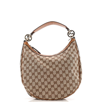 Gucci Twins Hobo Gg Canvas Medium