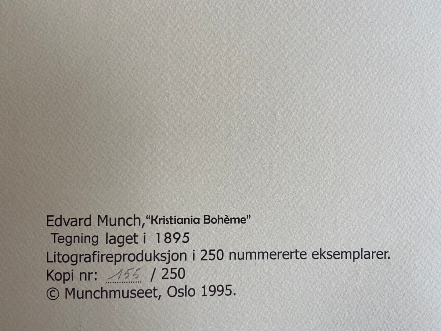 Edvard Munch Lithograph Coa Numbered By Hand Signed Museum - Egon Schiele