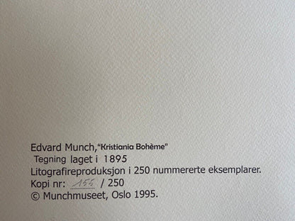 Edvard Munch Lithograph Coa Numbered By Hand Signed Museum - Egon Schiele