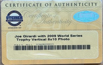 Joe Girardi Autographed 8X10 Framed Yankees Photo (Steiner)