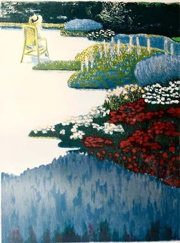 Jean-Pierre Cassigneul Lithograph 'Summer Garden' Signed Framed Large Pieace