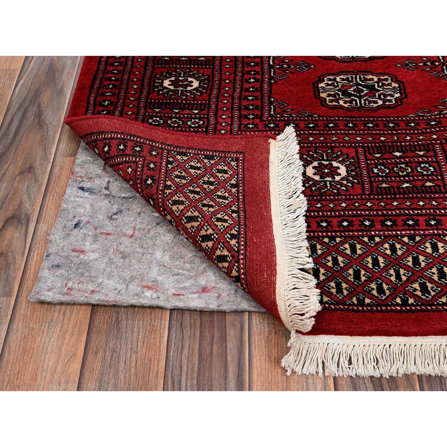 Knotted 6'x9' Red Princess Bokara Tribal Medallions Rug Soft Wool Hand