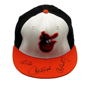 Cal Ripken Jr., Cal Ripken, Bill Ripken Multi-Signed Baseball Hat Psa/Dna 190220