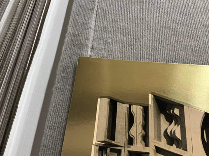 Gold LOUISE NEVELSON Gold Dust and Shadows 24.25" x 26" Foil Print 1977 Abstract