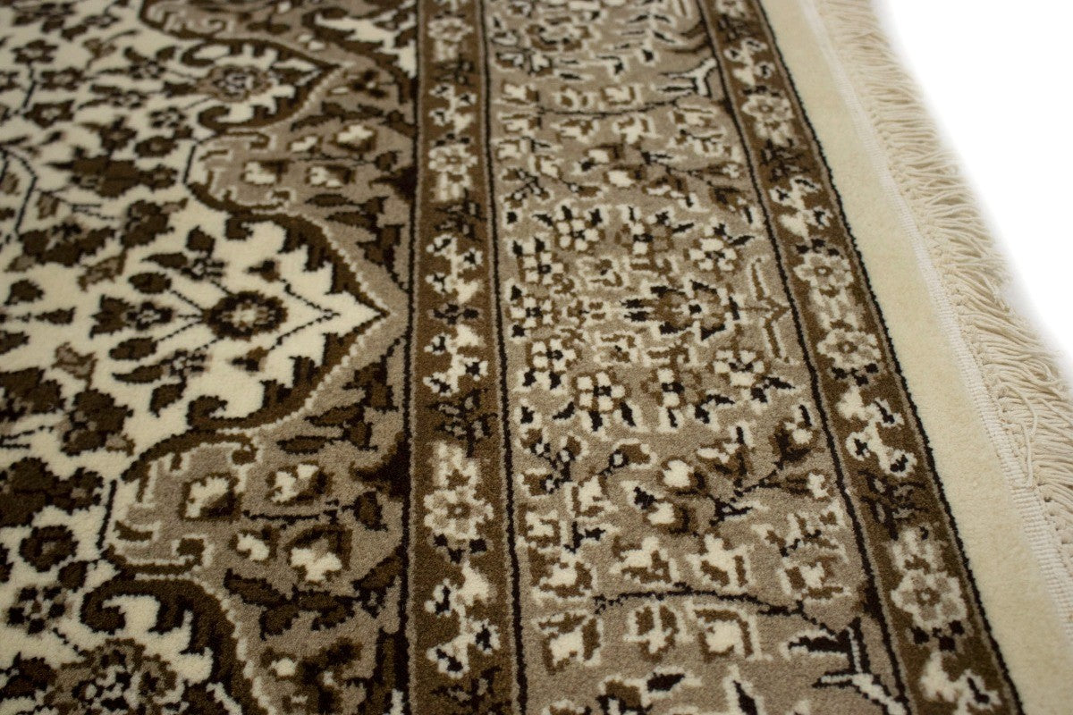 Fine Floral Hand-Knotted Kirman Square 5X5