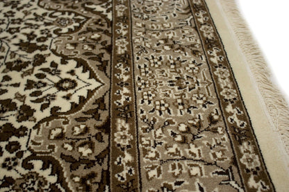 Fine Floral Hand-Knotted Kirman Square 5X5