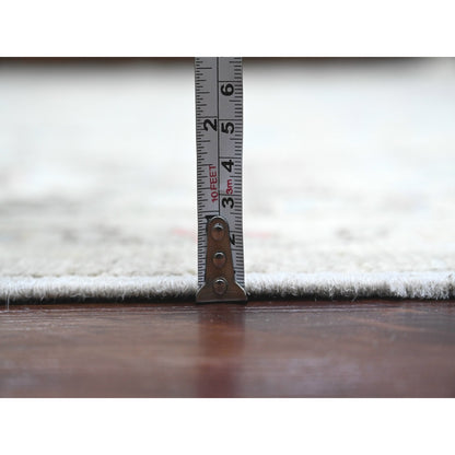 8'2"X9'8" Brown Afghan Angora Oushak Pure Wool Hand Knotted Oriental Rug