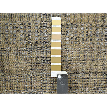 11'10"X15' Brown & Black Oxidized Grass Design Wool Hand Knotted Xl Rug