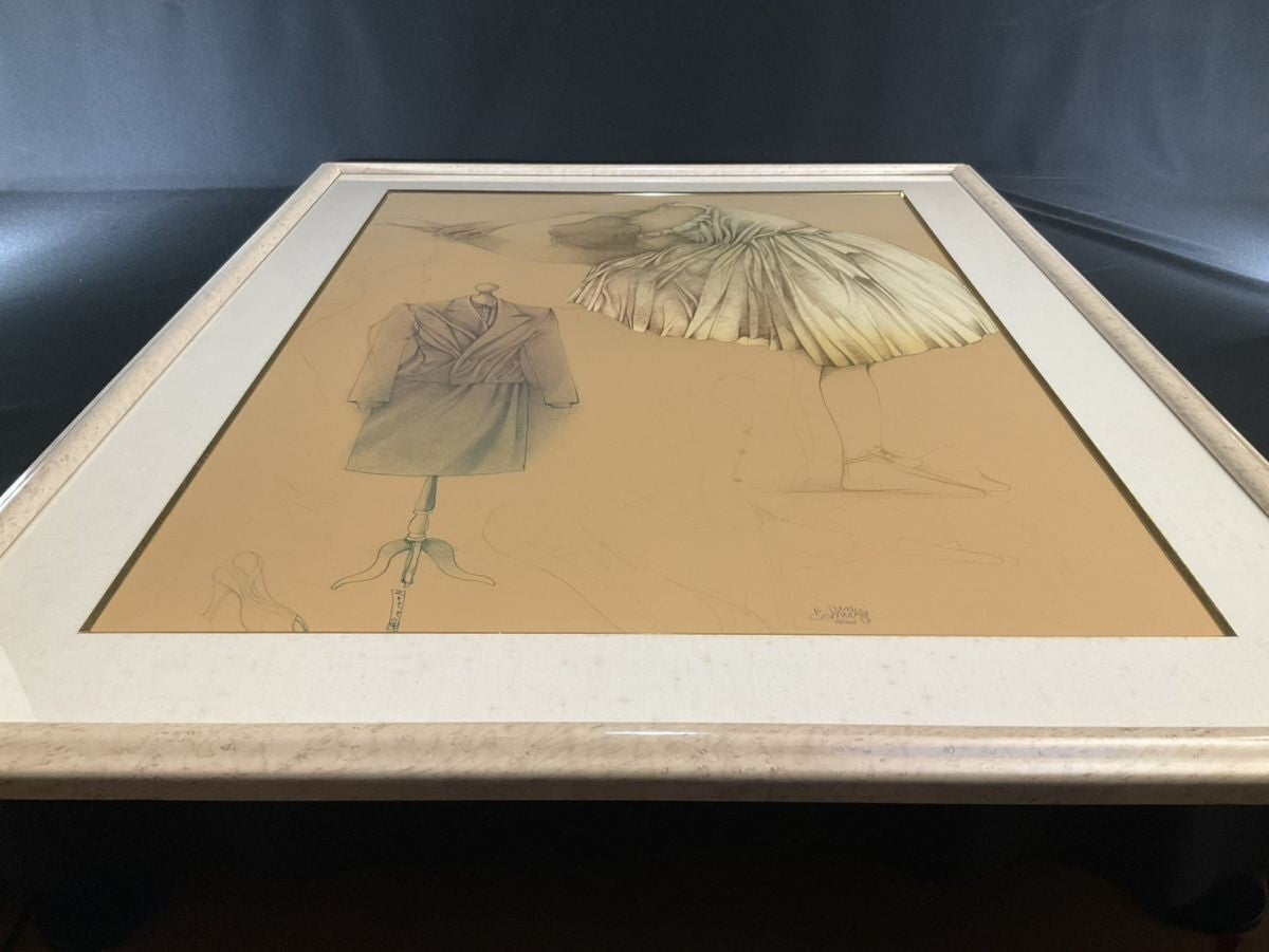 Bruno Bruni Ballerina Signed Original Lithograph Print Limited Italy Framed