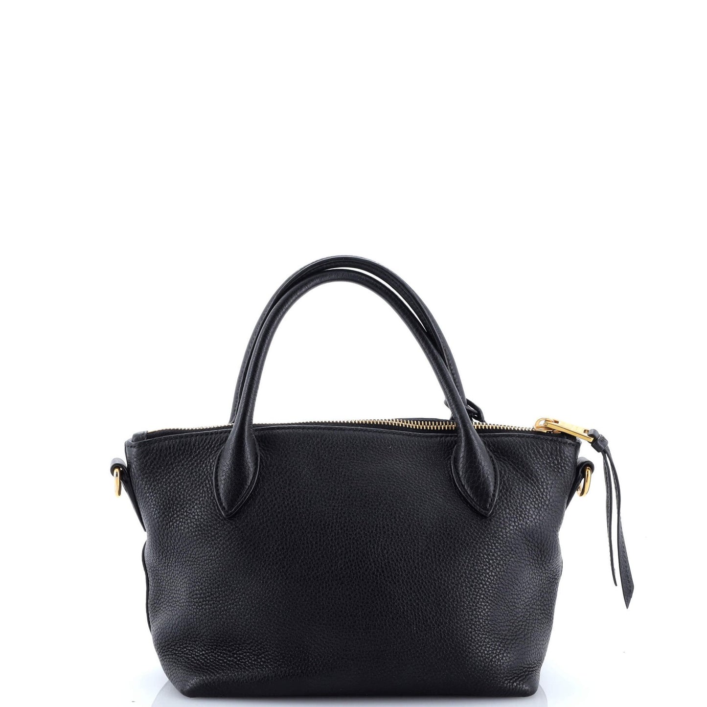 Prada Dual Strap Zip Tote Vitello Daino Small