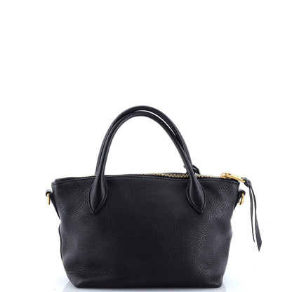 Prada Dual Strap Zip Tote Vitello Daino Small