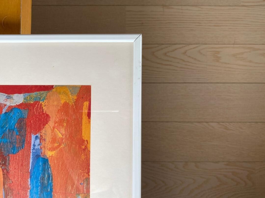 Zero Nine Wax on the newspaper on canvas Poster 1993 Framed - Jasper Johns