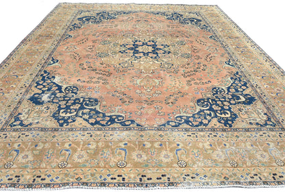 9X12 Ft Vintage Stone-Washed Handmade Wool