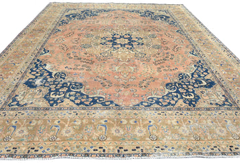 9X12 Ft Vintage Stone-Washed Handmade Wool