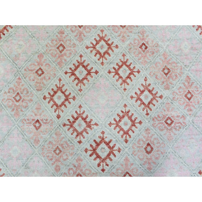 9'X12' Red Anatolian Village Inspired Style Soft Wool Hand Knotted Rug