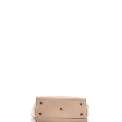 Saint Laurent Monogram Cabas Downtown Leather With Crocodile Embossed Leather