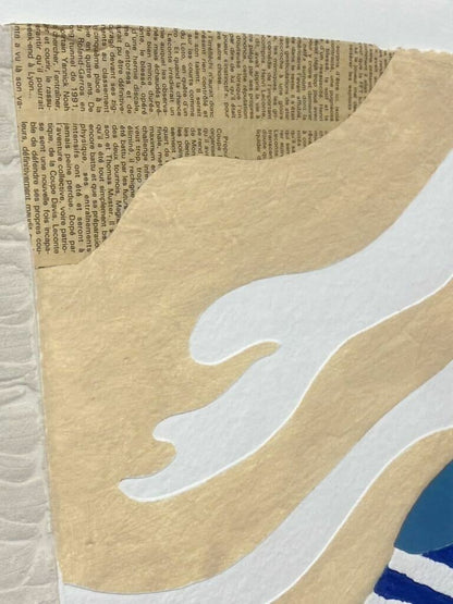 Max Papart (French) Ed100 Collage Limited Edition Print Pencil Signed Framed