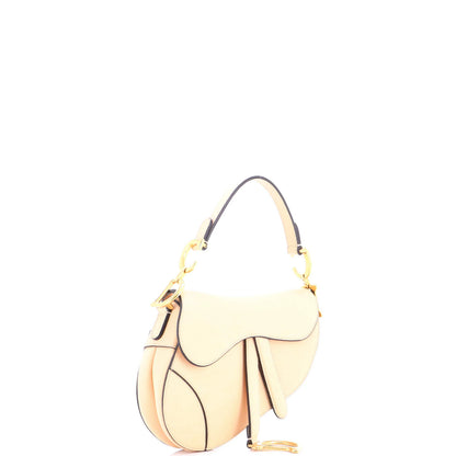Christian Dior Saddle Handbag Leather Mini