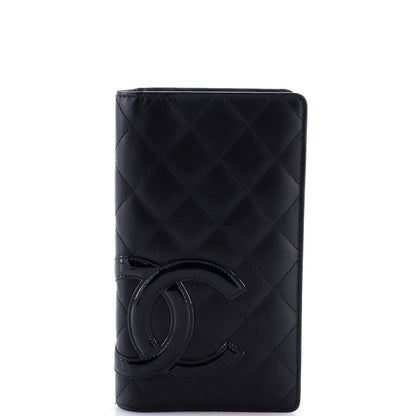 Chanel Cambon Bifold Wallet Quilted Lambskin Long
