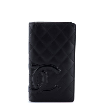 Chanel Cambon Bifold Wallet Quilted Lambskin Long